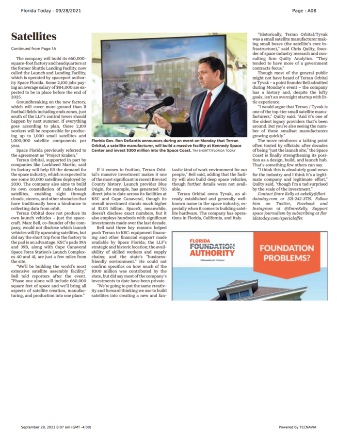 Florida Today article